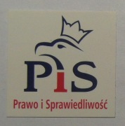 NAKLEJKA NALEPKA PiS PRAWO I SPRAWIEDLIWOŚĆ