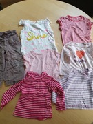 Spodenki, bluzki Mothercare i inne komplet 12-18M