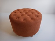 Pufa tapicerowana pikowa , okragla