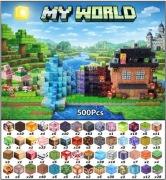 Klocki magnetyczne typu Minecraft Giga zestaw 500sztuk!