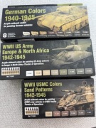 Farby modelarskie pojazdy pancerne vallejo air nowe US Niemcy usmc tamiya