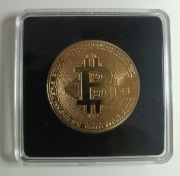 Moneta bitcoin w kasetce