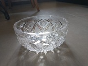 Stary kryształ owocarka misa średni. 20 cm wys.9cm. Huta Irena szlif ananas