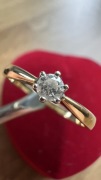 Pierscionek zareczynowy APART 0.12 ct 585