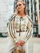 Damska koszula bluzka haftowaną vyshyvanka M dzień kobiet 