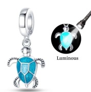 Charms Żółw Świecący w Ciemności S925 Zawieszka do Bransoletki Typ Pandora