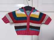 Sweterek dziecięcy Baby Kids 50/56 w paski z kapturem