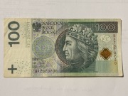 Banknot 100 zł  BF7070700
