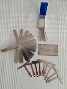 Pomiar gitary:szczelinomierz, string action ruler, radius, zestaw pilników