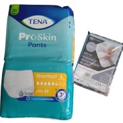TENA Pants ProSkin Normal L majtki 30 sztuk + podkład na łóżko 60 X 90 cm