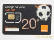 Orange 20 zł sim wklejony 