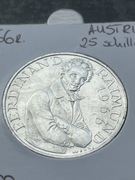25 schilling 1966 r. Austria srebro Ferdinand Rajmund ładne