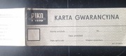 PIKO Karta gwarancyjna 