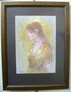 DZIEWCZYNA W JESIENNEJ TONACJI 44x34 rama