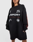Bluza długa  5Xl - 6Xl  Czarna M - sport Boohoo