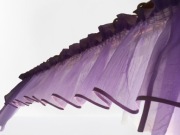 Lambrekin fioletowy na taśmie marszczącej