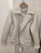 Kozuszek kożuch męski Zara pilotka 42 L solidny eko skóra 