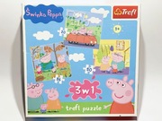 TREFL Peppa Pig Świnka Peppa puzle 3w1 +inne