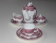 VILLEROY & BOCH FASAN SERWIS KAWOWY CZERWONY 6 osob