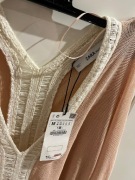 Nowa elegancka bluzka w naturalnym kolorze Zara M