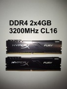 HyperX Fury DDR4 8GB (2x4GB) 3200MHz CL16