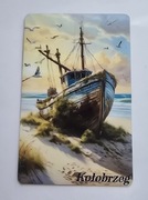 Magnes na lodówkę Kołobrzeg Morze Bałtyckie Bałtyk Kuter rybacki Jantar(34)