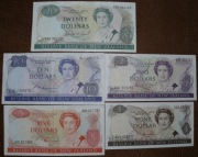 Nowa Zelandia 1-20 dolarów 1981 P.169-173b Rzadkie Zestaw 5 sztuk