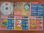 Zestaw płyt CD z czasopism PC World, PC Format, CHIP (1999-2008) (Retro PC)
