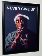 Plakat w ramce 2Pac  legenda hip-hopu rap motywacyjny prezent