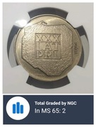 2MAX Nakład 20szt MS65 20zł MAPA1974 Próba Technologiczna NGC CuNi