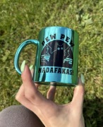 Kubek zielony lustro 330 ml pew pew