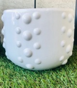 Ceramiczna osłonka doniczka duża biała