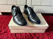 LASOCKI Buty półbuty skórzane czarne dla chłopca rozmiar 37