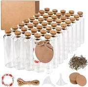Mini szklane butelki z korkiem,40 szt,20 ml, butelki ozdobne ,na piasek