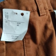 Spodnie nowe że streczu  brązowe  firmy EUREX  roz.48 w pasie 65 x2