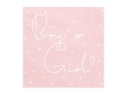 Serwetki papierowe na Baby Shower Boy or Girl 20 szt