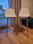 Komplet 2 krzeseł barowych