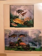 Komory 2011  Mi 3001-5  + bl 623  ryby zestaw idealny