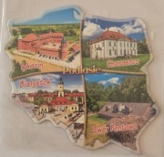Magnes na lodówkę Mapka Podlasie Tatarski Szlak Bohonniki Pentowo(2K).