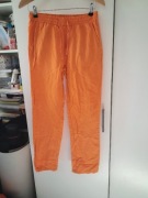 Spodnie lniane pomarańczowe XS