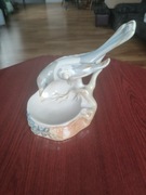 Popielniczka ze sroką UNIKAT Porcelana Fajans 