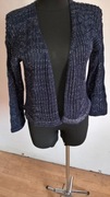 Bolerko damskie, sweterek Mitzy,srebrna nitka,granat-40/42,L/XL
