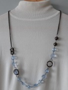 Naszyjnik vintage naszyjnik sztuczne kamienie metal