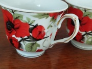 Trzy filiżanki czerwone maki, cena za 1 szt.