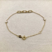 Bransoletka złota z diamentami złoto 375 9K diamenty naturalne