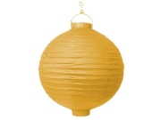 Lampion papierowy 30 cm żółty z żarówką LAO30-084