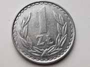 Moneta Polska 1 Złoty 1982 Trawka na rewersie oraz Double Die Awersu PRL