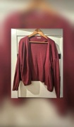 Sweterek 42 bordo braz
