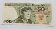 50zł K.Świerczewski 1988r,UNC z paczki ban.seria HZ