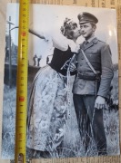 Fotografia PRL żołnierz PRL LWP kobieta mundur umundurowanie wojsko